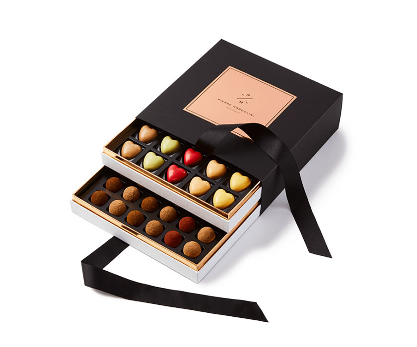 Coffret cadeau deux tiroirs &Eacute;motion coffrets cadeaux pierre marcolini