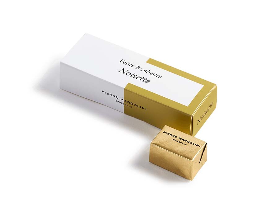 Barre de chocolats de 5 petits bonheurs praliné noisette chocolats pralinés pierre marcolini