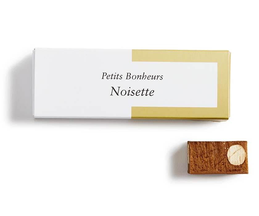 Barre de chocolats de 5 petits bonheurs praliné noisette chocolats pralinés pierre marcolini