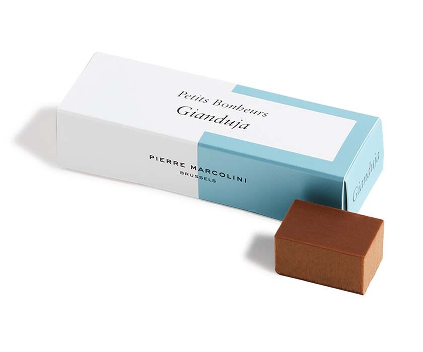 Barre de chocolats de 5 petits bonheurs praliné gianduja chocolats pralinés pierre marcolini