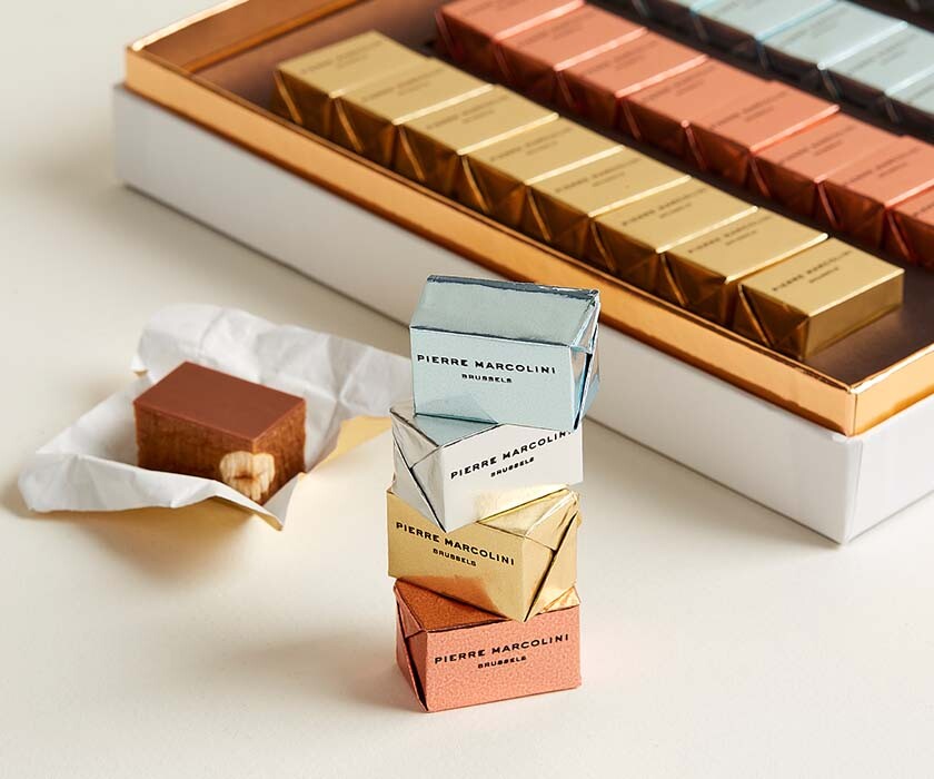 Malline petits bonheurs chocolats pralin&eacute;s pierre marcolini
