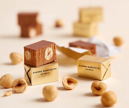 Barre de chocolats de 5 Petits Bonheurs praliné noisette Chocolats Pralinés Pierre Marcolini
