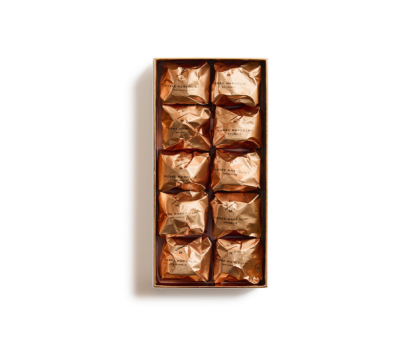 Coffret de 10 marrons glacés permanent pierre marcolini
