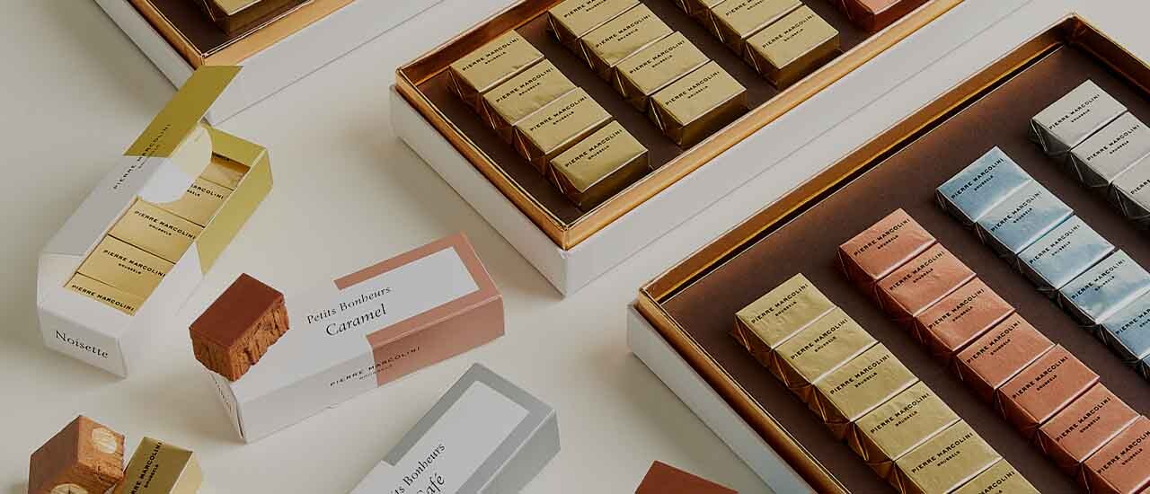 coffret de chocolats pralinés
